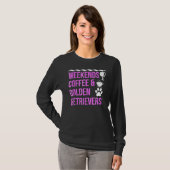 コーヒー及びゴールデンリトリバー Tシャツ (正面フル)