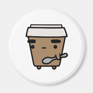 コーヒー及びスプーン マグネット