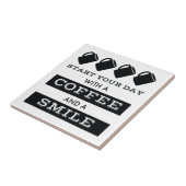 コーヒー及びスマイルセラミックタイル タイル (側面)