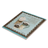 コーヒー及びチョコレートジャワのラテのエスプレッソの台所 タイル (側面)