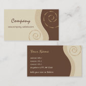 コーヒー及びチョコレート名刺 名刺 (正面/裏面)