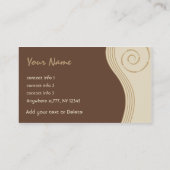 コーヒー及びチョコレート名刺 名刺 (裏面)