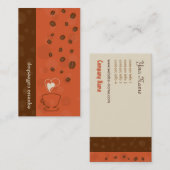 コーヒー及びチョコレート名刺 名刺 (正面/裏面)