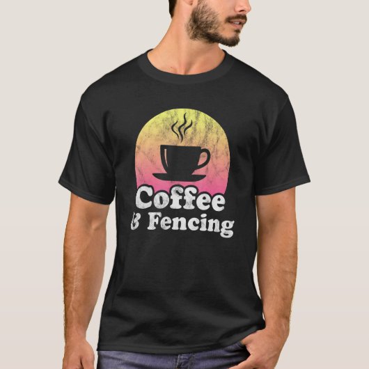 コーヒー及びフェンシング Tシャツ (正面)