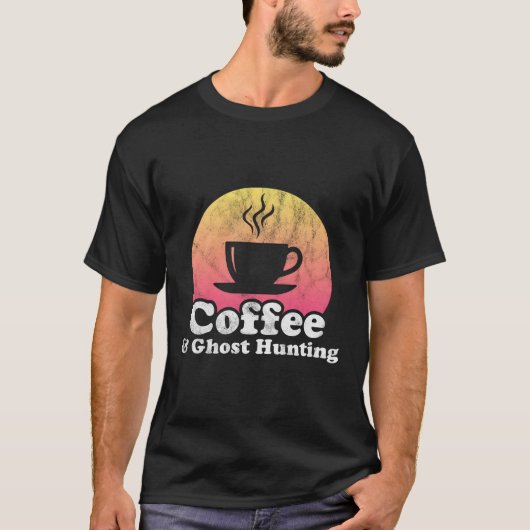 コーヒー及び幽霊狩り Tシャツ (正面)