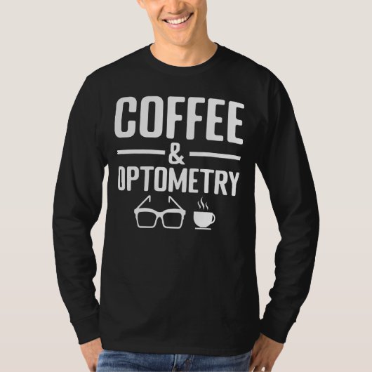 コーヒー及び検眼用眼瞼連絡眼 Tシャツ (正面)
