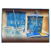 コーヒー及び紅茶写真抱き枕 ラージペーパーバッグ (裏面)