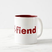 コーヒー及び茶常習者のためのcaf魔神のマグ ツートーンマグカップ (正面右)