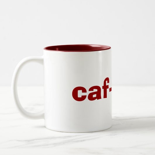 コーヒー及び茶常習者のためのcaf魔神のマグ ツートーンマグカップ (左)