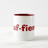 コーヒー及び茶常習者のためのcaf魔神のマグ ツートーンマグカップ (中央)
