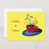 コーヒー及びConvoのklatchの非公式の情報通のモダンな醸造物誘って下さい シーズンポストカード (正面/裏面)