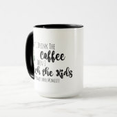 コーヒー及びHomeschoolingのマグ マグカップ (正面左)