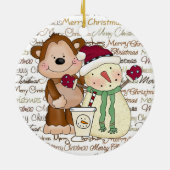 コーヒー友人の休日のコーヒーオーナメント セラミックオーナメント (裏面)