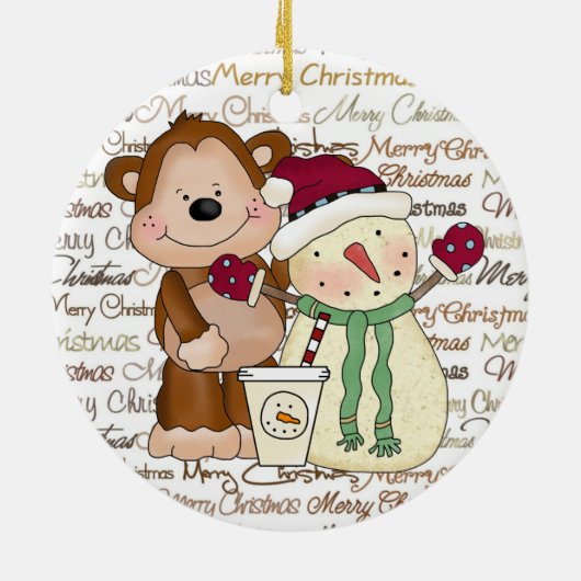 コーヒー友人の休日のコーヒーオーナメント セラミックオーナメント (裏面)