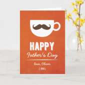 コーヒー口ひげ | Orange Linen Father's Day カード (黄色い花)