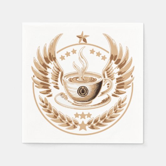 コーヒー司令官 スタンダードカクテルナプキン (正面)