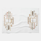 コーヒー名キッチンタパーソナライズされたオル キッチンタオル (横)