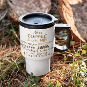 コーヒー名パーソナライズされた トラベルマグ