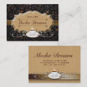 コーヒー名刺の豆「nのラテのカラメル 名刺 (正面/裏面)