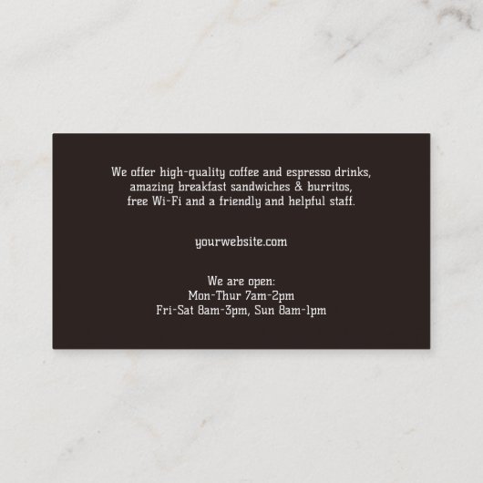 コーヒー名刺 名刺 (裏面)