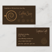コーヒー名刺 名刺 (正面/裏面)
