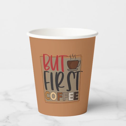 コーヒー名言ペーパカップ 紙コップ (正面)