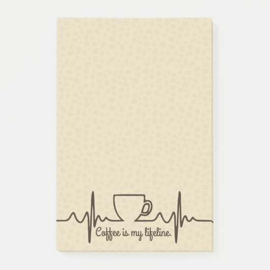 コーヒー命綱4x6 ポストイット (正面)