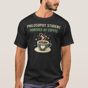 コーヒー哲学の学生によって動く Tシャツ