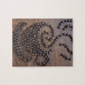 コーヒー図解入りの、写真付きのカップ ジグソーパズル (横)