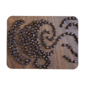 コーヒー図解入りの、写真付きのカップ マグネット (横)