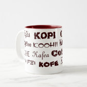 コーヒー国際的 ツートーンマグカップ (正面左)