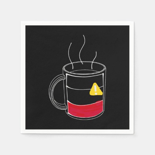 コーヒー在庫僅少 スタンダードカクテルナプキン (正面)