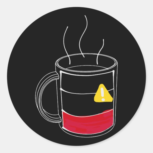 コーヒー在庫僅少 ラウンドシール (正面)