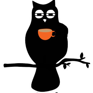 コーヒー垂れ目フクロウ ロングエプロン