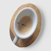 コーヒー壁の円形の時計 ラージ壁時計 (傾斜)