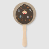 コーヒー大好きパパモンスターのハンディ扇風機 ハンドファン (正面)