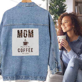 コーヒー大好きママ ユーモアTシャツ デニムジャケット