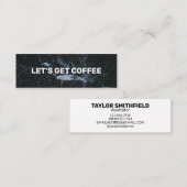 コーヒー大理石の名刺を取ろう スキニー名刺 (正面/裏面)