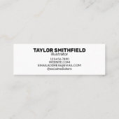 コーヒー大理石の名刺を取ろう スキニー名刺 (裏面)