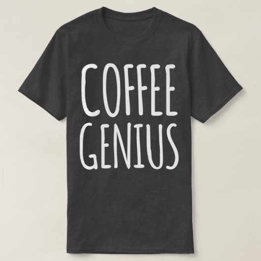 コーヒー天才おもしろいホスピタリティ Tシャツ (デザイン正面)