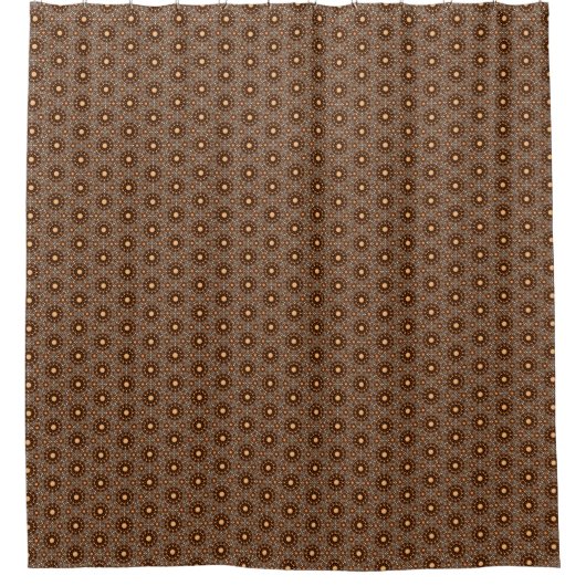 コーヒー太陽と星 シャワーカーテン (正面)