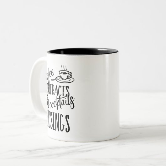コーヒー契約カクテル閉店実在不動産 ツートーンマグカップ (正面左)