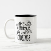 コーヒー契約カクテル閉店実在不動産 ツートーンマグカップ (左)