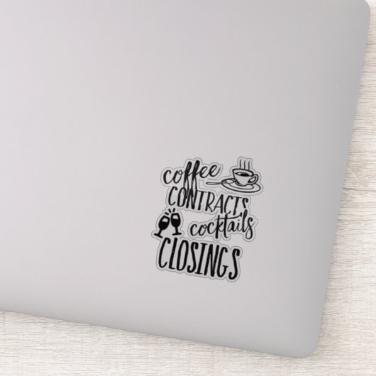 コーヒー契約カクテル閉鎖不動産仲介業者 シール (詳細)