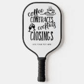 コーヒー契約カクテル閉鎖不動産仲介業者 ピックルボールラケット (裏面)