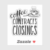 コーヒー契約閉鎖不動産仲介業者シール シール (シート)