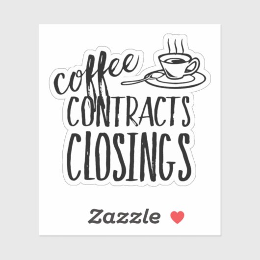 コーヒー契約閉鎖不動産仲介業者シール シール (シート)