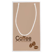 コーヒー女の子のギフトバッグ スモールペーパーバッグ (裏面)