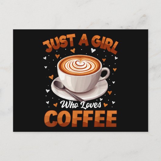コーヒー女子コーヒー好きな女の子だけ シーズンポストカード (正面)