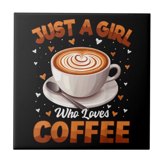 コーヒー女子コーヒー好きな女の子だけ タイル (正面)